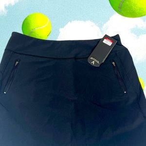 NWT ANTIGUA BLACK WOMENS TENNIS SKIRT Size L